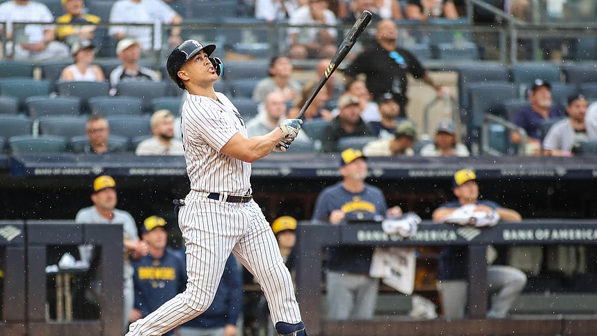 mlb: milwaukee brewers at new york yankees, giancarlo stanton