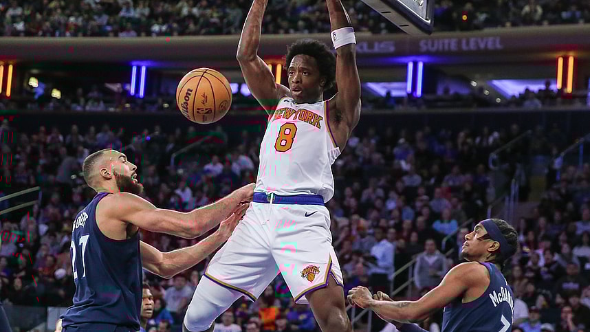 nba: minnesota timberwolves at new york knicks, og anunoby