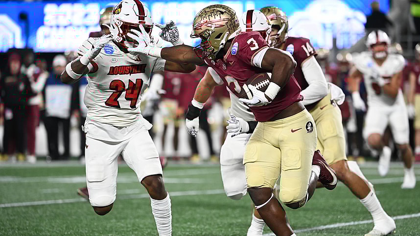 ncaa football: acc football championship-louisville at florida state, trey benson, new york giants