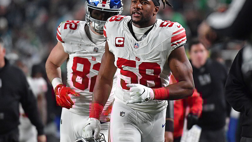 New York Giants linebacker Bobby Okereke (58) against the Philadelphia Eagles at Lincoln Financial Field