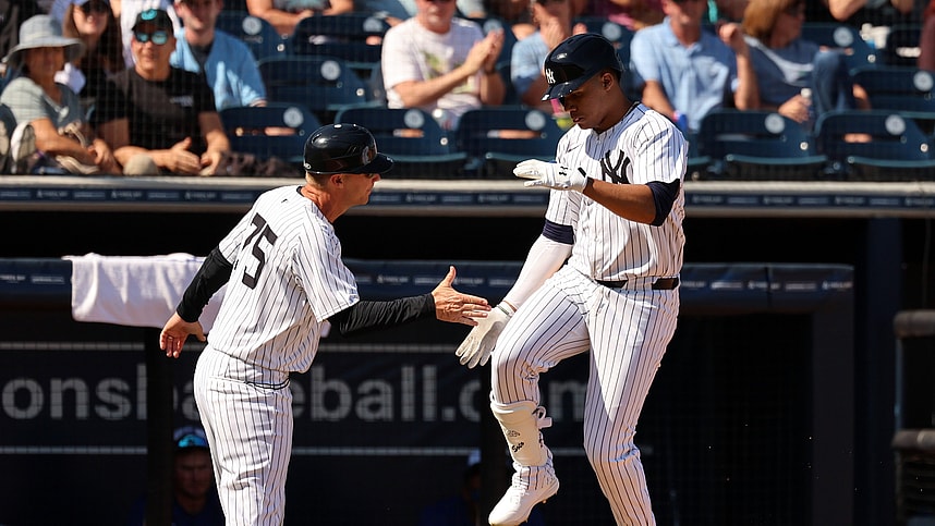 mlb: spring training-toronto blue jays at new york yankees, juan soto