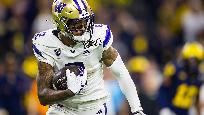 Washington Huskies wide receiver Ja'Lynn Polk (2) (New York Giants target)