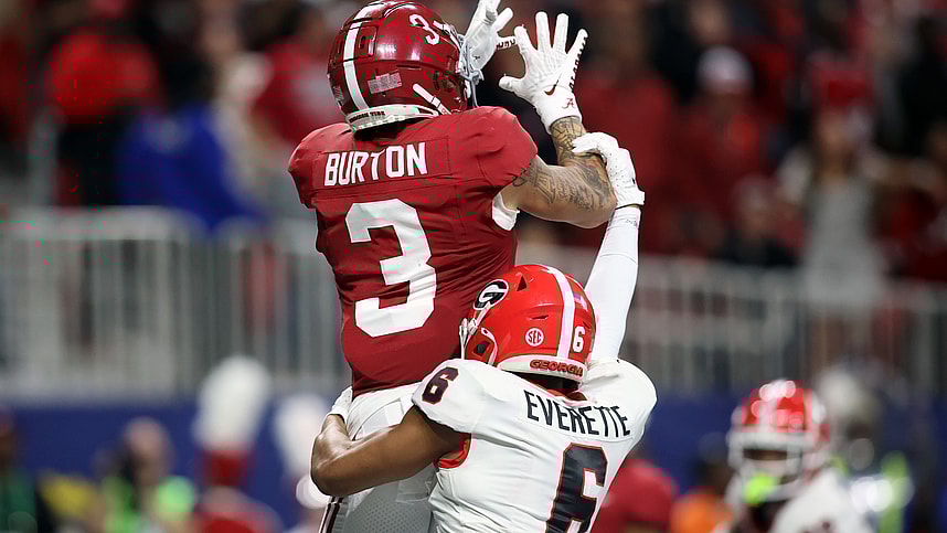 Alabama Crimson Tide wide receiver Jermaine Burton (3) (New York Giants)