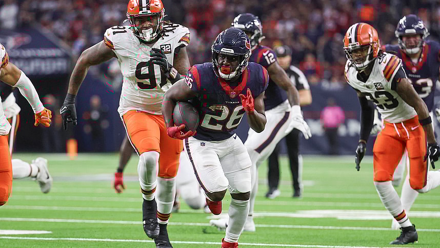 nfl: afc wild card round-cleveland browns at houston texans, devin singletary, new york giants
