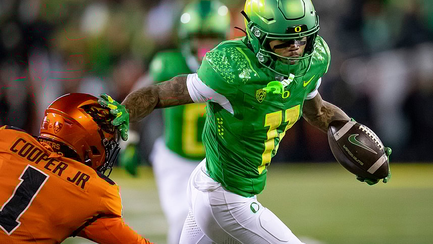 Oregon wide receiver Troy Franklin (New York Giants prospect)
