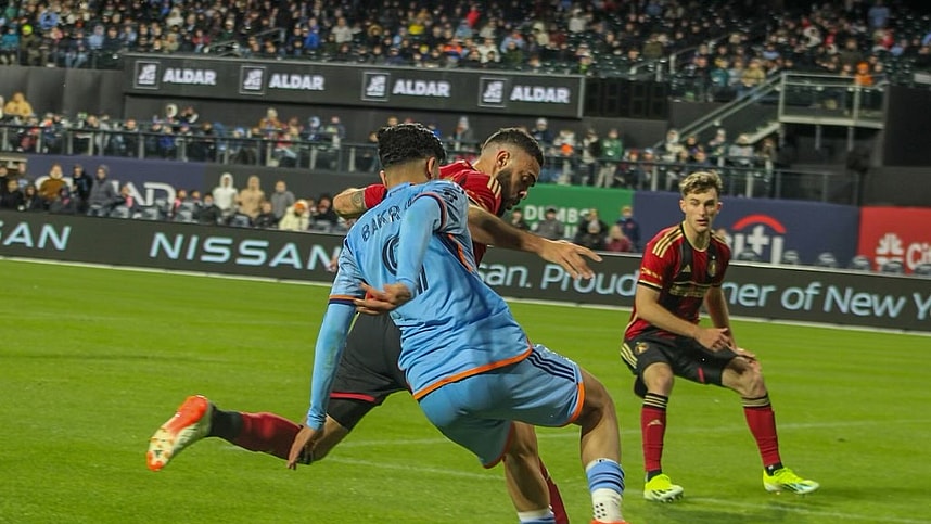 Mounsef Bakrar against Atlanta Uinted | Credit: Shanely Leonardini