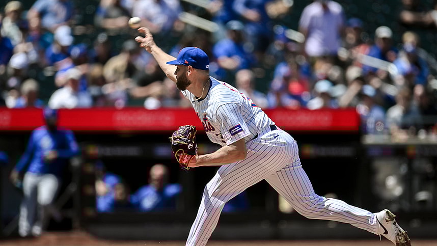 May 2, 2024; New York City, New York, USA; New York Mets pitcher Adrian Houser (35) pitches against the Chicago Cubs during the first inning at Citi Field. Mandatory Credit: John Jones-USA TODAY Sports