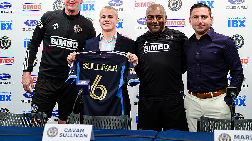MLS: Philadelphia Union press conference to announce Cavan Sullivan signing, Cavan Sullivan, manchester city