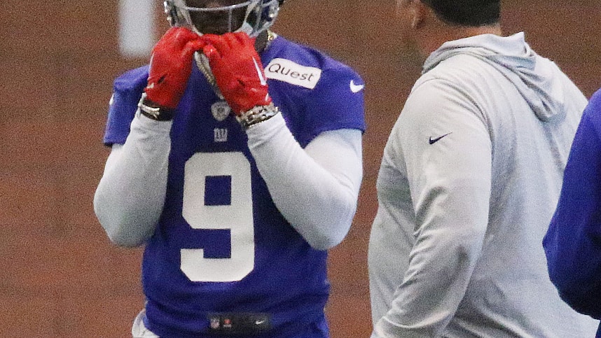 East Rutherford , NJ — May 10, 2024 -- The number one draft pick for the Giants is wide receiver Malik Nabers as the NY Giants hold their Rookie Camp and introduce their new draft picks.
