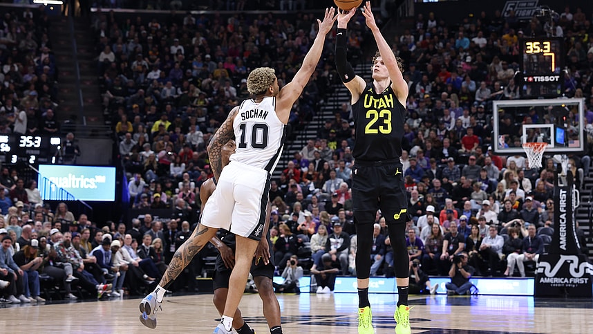 NBA: San Antonio Spurs at Utah Jazz, Lauri Markkanen, knicks