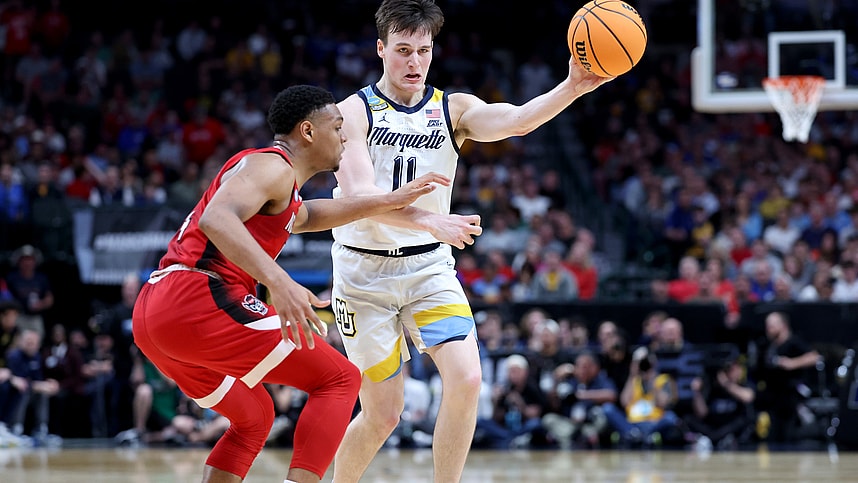 NCAA Basketball: NCAA Tournament South Regional-NC State vs Marquette, tyler kolek, knicks