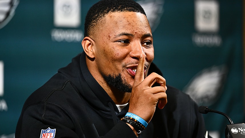 NFL: Philadelphia Eagles-Saquon Barkley Press Conference, saquon barkley, new york giants