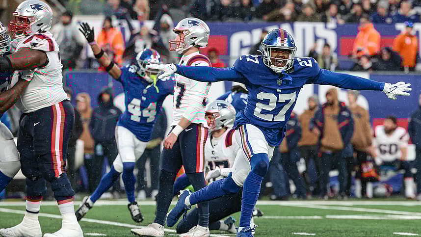 NFL: New England Patriots at New York Giants, jason pinnock