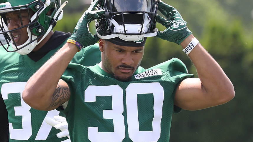 Defensive back Michael Carter III as the New York Jets participate in OTA   s at their practice facility in Florham Park, NJ on June 10, 2021.