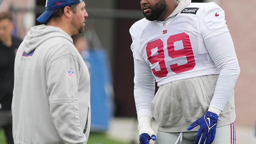 East Rutherford, NJ -- July 24, 2024 -- Jordan Phillips during the first day of training camp for the 2024 New York Giants.