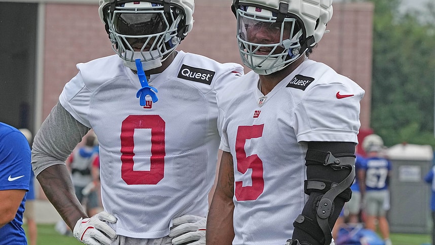 Syndication: The Record, kayvon thibodeaux, brian burns, new york giants