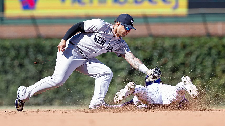 MLB: New York Yankees at Chicago Cubs, gleyber torres