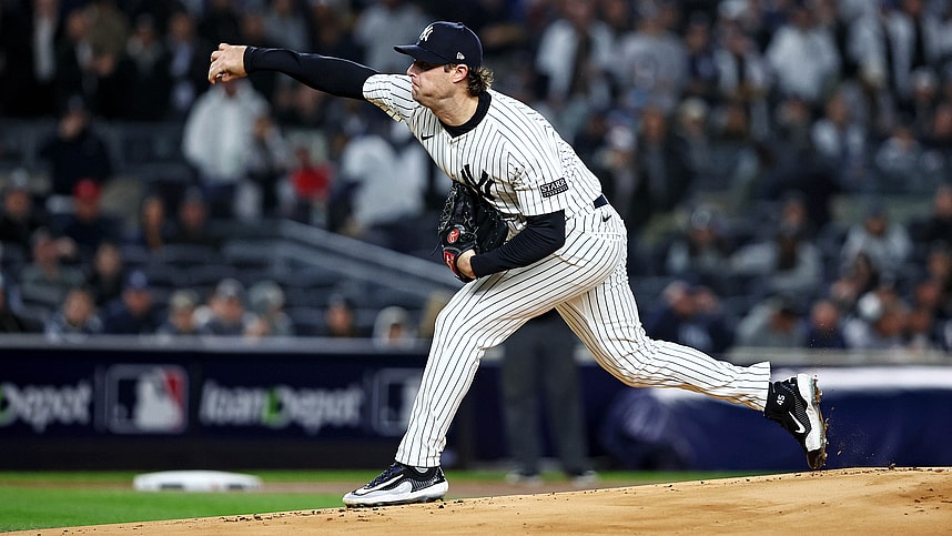 MLB: ALCS-Cleveland Guardians at New York Yankees, gerrit cole