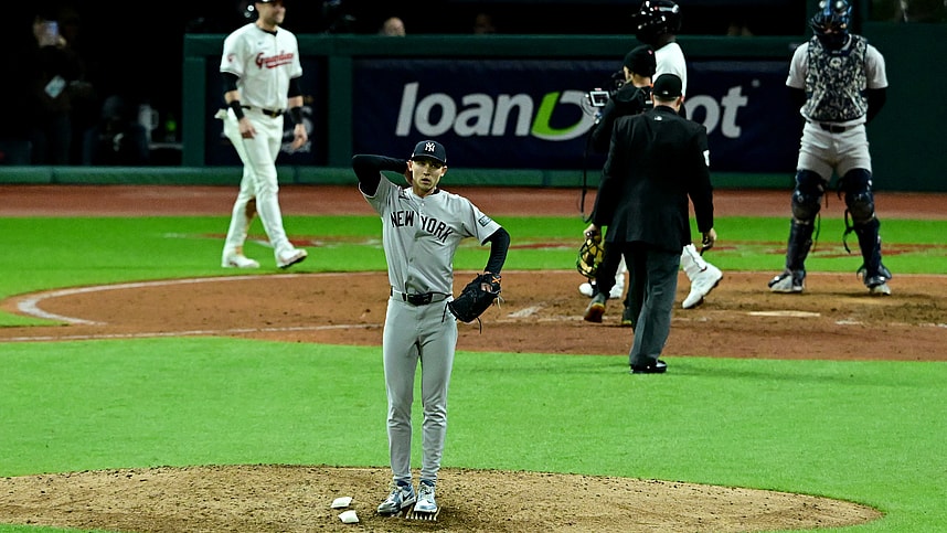 MLB: ALCS-New York Yankess at Cleveland Indians, luke weaver