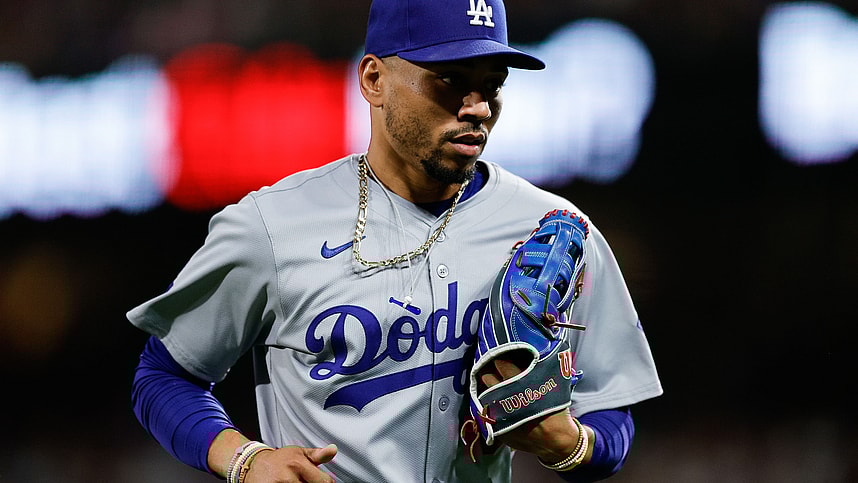 Sep 27, 2024; Denver, Colorado, USA; Los Angeles Dodgers right fielder Mookie Betts (50) in the fourth inning against the Colorado Rockies at Coors Field. Mandatory Credit: Isaiah J. Downing-Imagn Images