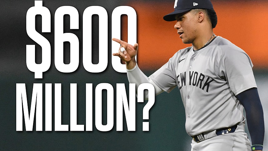 Jul 29, 2024; Philadelphia, Pennsylvania, USA; New York Yankees outfielder Juan Soto (22) celebrates win against the Philadelphia Phillies at Citizens Bank Park. Mandatory Credit: Eric Hartline-Imagn Images