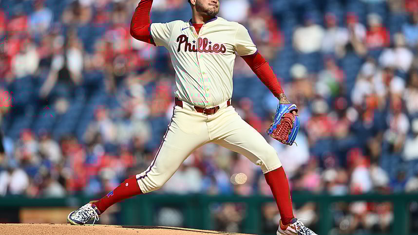 Aug 28, 2024; Philadelphia, Pennsylvania, USA; Philadelphia Phillies starting pitcher Taijuan Walker (99) throws a pitch against the Houston Astros in the first inning at Citizens Bank Park. Mandatory Credit: Kyle Ross-Imagn Images