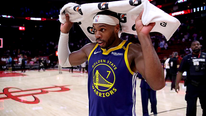 Nov 2, 2024; Houston, Texas, USA; Golden State Warriors guard Buddy Hield (7) leaves the court following the game against the Houston Rockets at Toyota Center. Mandatory Credit: Erik Williams-Imagn Images