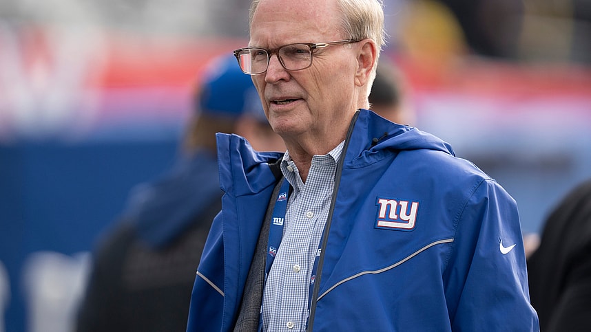 President and CEO John Mara stands on the sidelines during pregame of a game between New York Giants and Indianapolis Colts at MetLife Stadium on Sunday, Dec. 29, 2024.