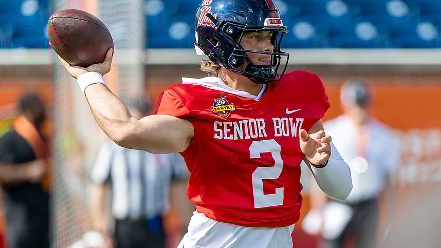 Jaxson Dart, Giants, 2025 NFL Draft, Senior Bowl