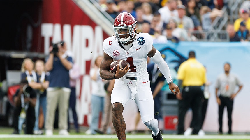 NCAA Football: ReliaQuest Bowl-Alabama at Michigan, jalen milroe, new york giants