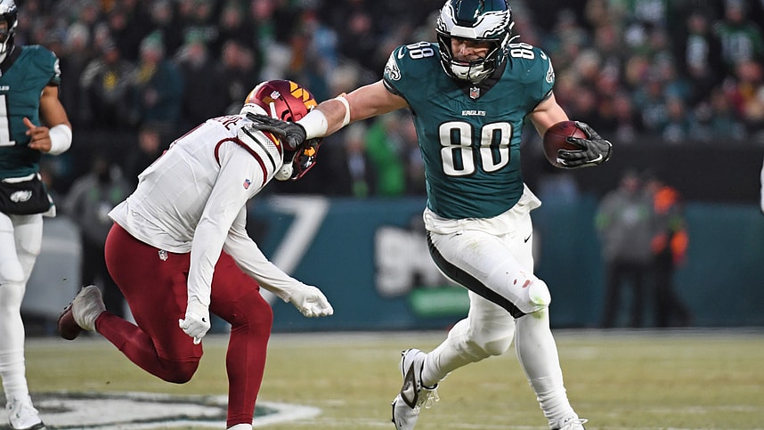 NFL: NFC Championship-Washington Commanders at Philadelphia Eagles, dallas goedert, new york giants