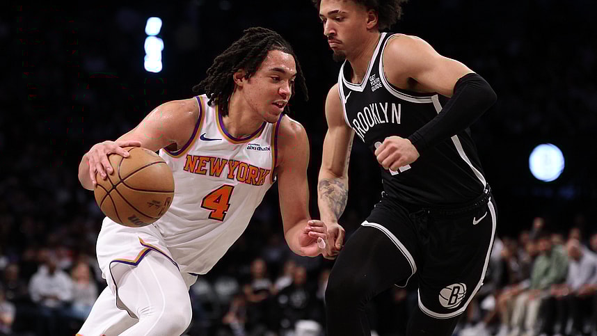 NBA: New York Knicks at Brooklyn Nets, pacome dadiet