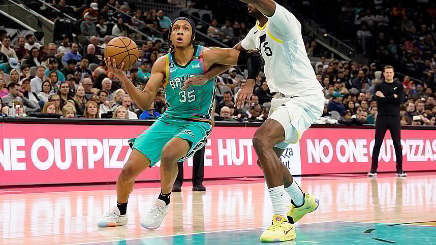 NBA: Utah Jazz at San Antonio Spurs, romeo langford, knicks