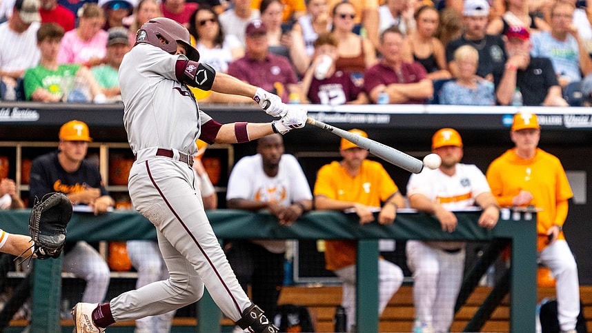 NCAA Baseball: College World Series-Tennessee v Texas A, Kaeden Kent, yankees