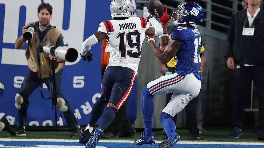 NFL: New England Patriots at New York Giants, jalin hyatt