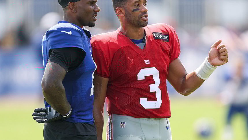 NFL: New York Giants Training Camp, malik nabers, russell wilson