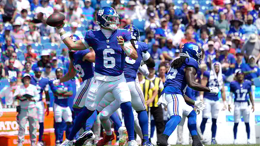 Jaxson Dart, NFL: New York Giants at Buffalo Bills