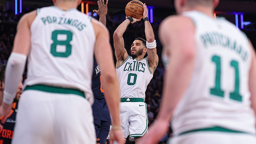 Jayson Tatum, NBA: Playoffs-Boston Celtics at New York Knicks