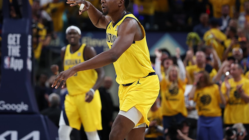 Thomas Bryant, NBA: Playoffs-New York Knicks at Indiana Pacers