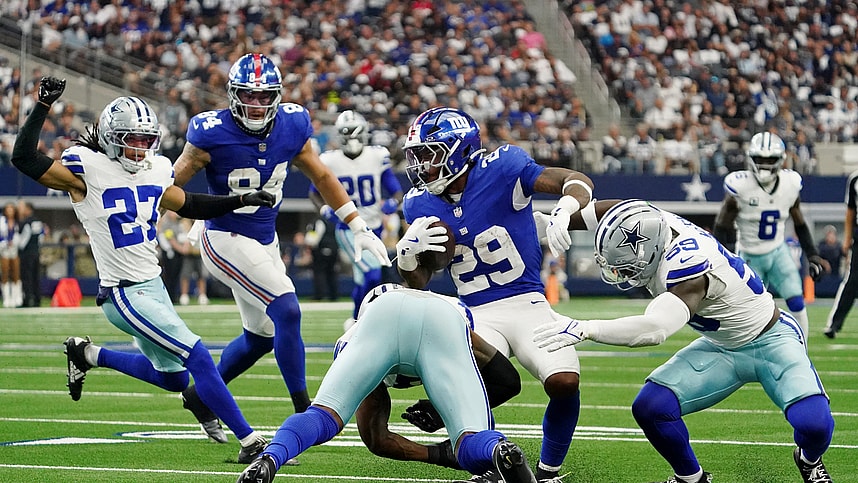Tyrone Tracy Jr, NFL: New York Giants at Dallas Cowboys