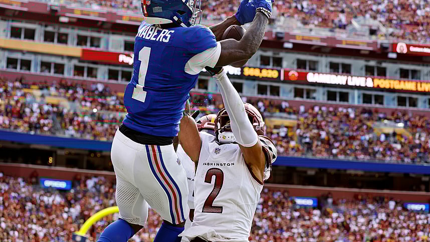 Malik Nabers, NFL: New York Giants at Washington Commanders
