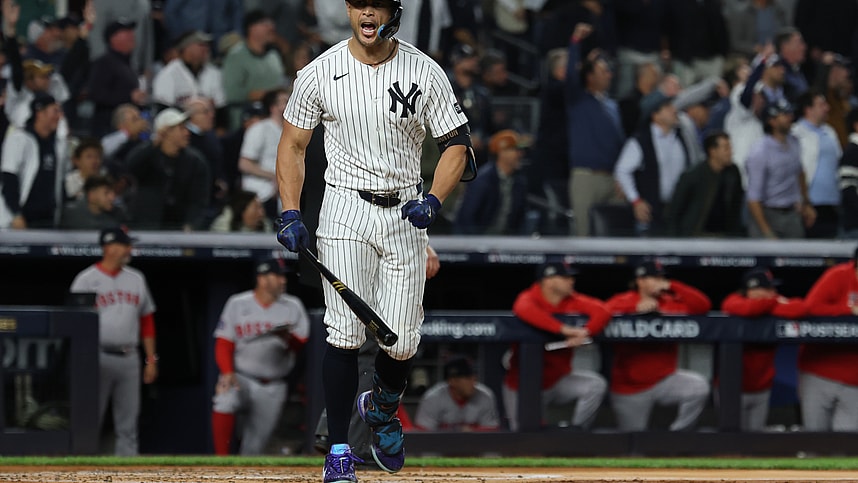 MLB: Wildcard-Boston Red Sox at New York Yankees, giancarlo stanton