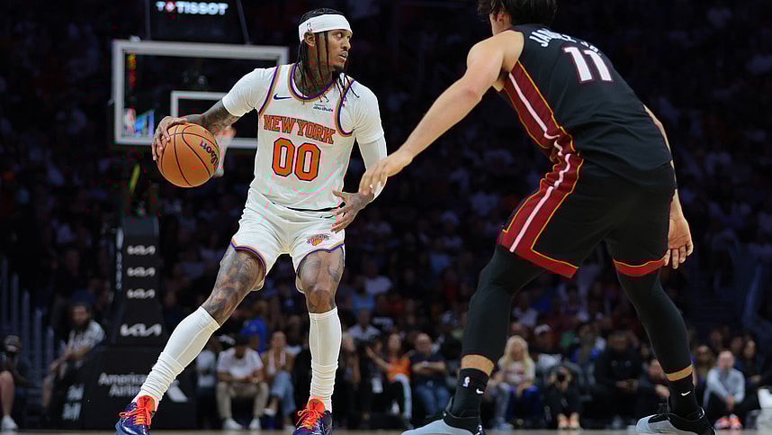 NBA: New York Knicks at Miami Heat, jordan clarkson