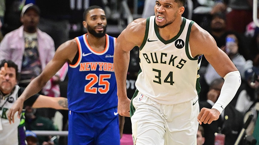 Giannis Antetokounmpo, NBA: New York Knicks at Milwaukee Bucks