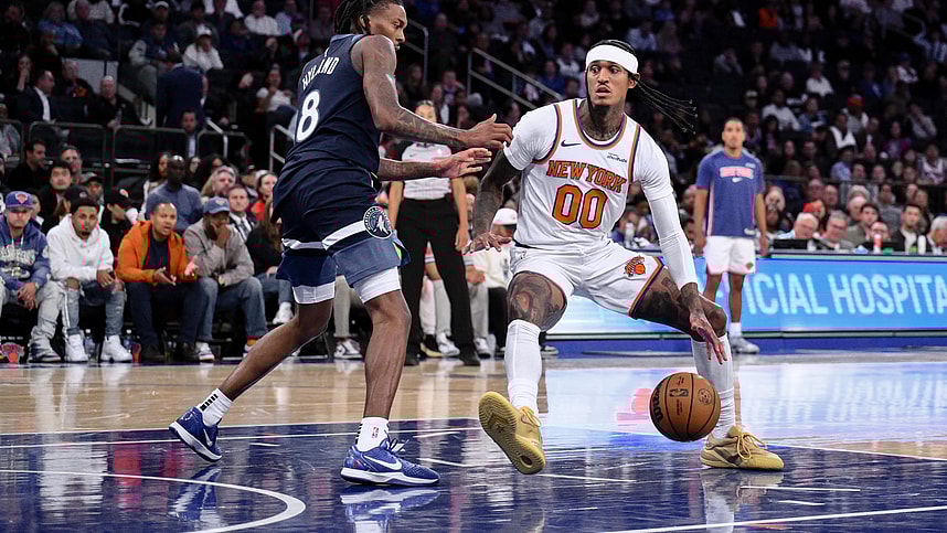 NBA: Preseason-Minnesota Timberwolves at New York Knicks, jordnan clarkson