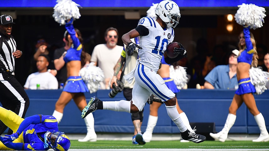 NFL: Indianapolis Colts at Los Angeles Rams, adonai mitchell, new york giants