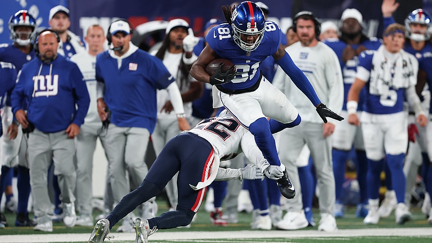 NFL: New England Patriots at New York Giants, Lil'Jordan Humphrey