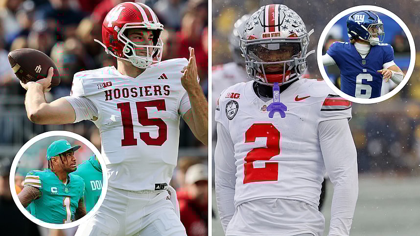 giants, caleb downs, dolphins, jaxson dart, fernando mendoza