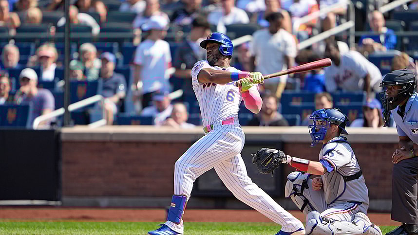 MLB: Texas Rangers at New York Mets, starling marte