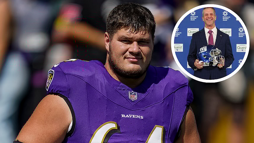 Tyler Linderbaum, Giants, John Harbaugh